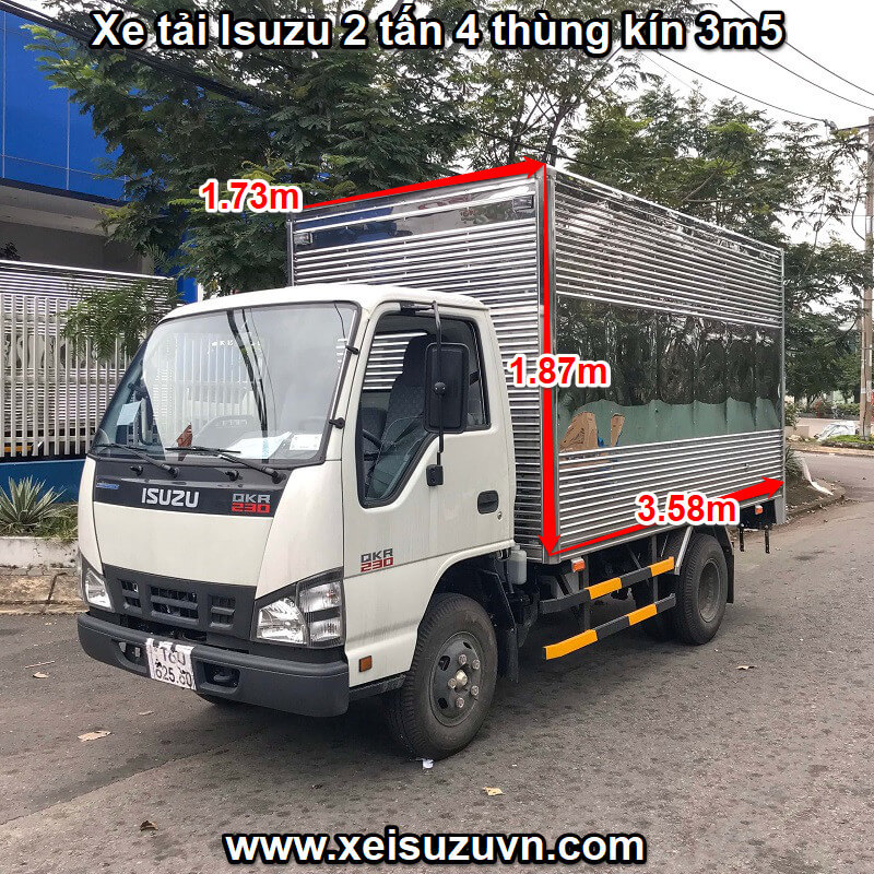 Xe tải Isuzu 2 tấn 4 QKR 230 thùng kín 3m5 | QKR77FE4 - ISUZU