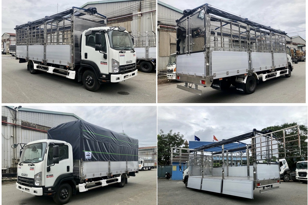 Bảng giá xe tải Isuzu 6.7 tấn thùng mui bạt bửng nhôm