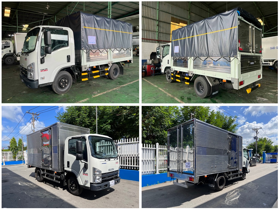 Xe tải Isuzu 2.3 tấn thùng mui bạt QKR 230 giá bao nhiêu?